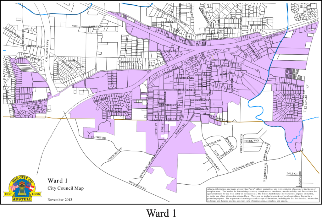 Austell ga ward maps