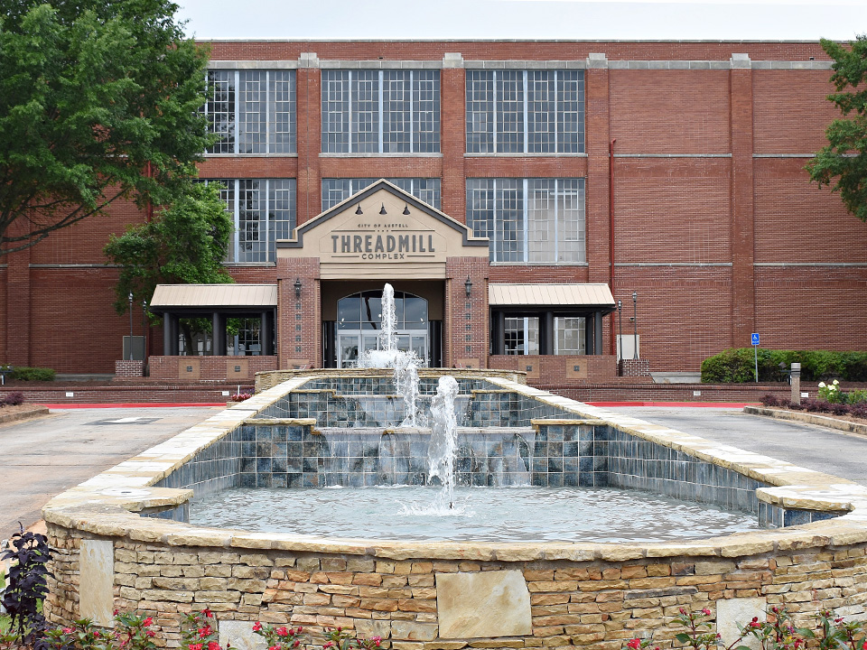 City of Austell Threadmill Complex front fountain